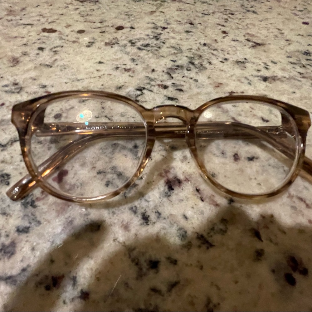 Warby Parker Percy Eyeglasses- Chestnut Crystal 49-18-145 Unisex Round Frame